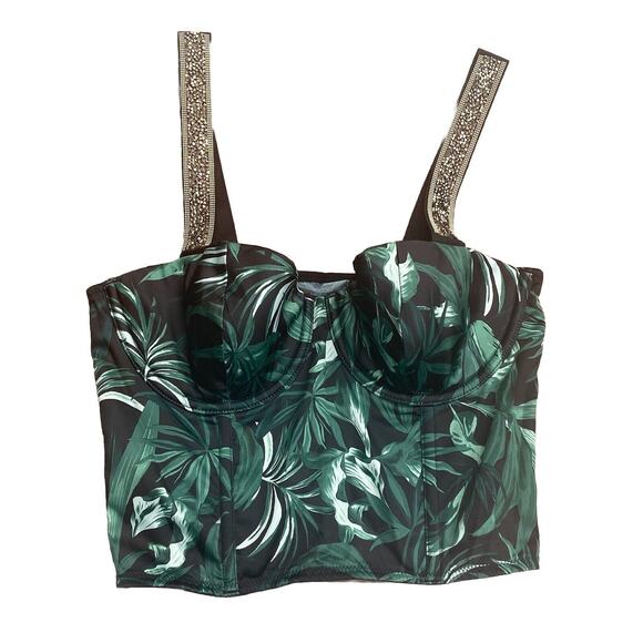 Victoria's Secret Corset Bra Top 34B Very Sexy Push Up Rhinestone Strap - Picture 1 of 12